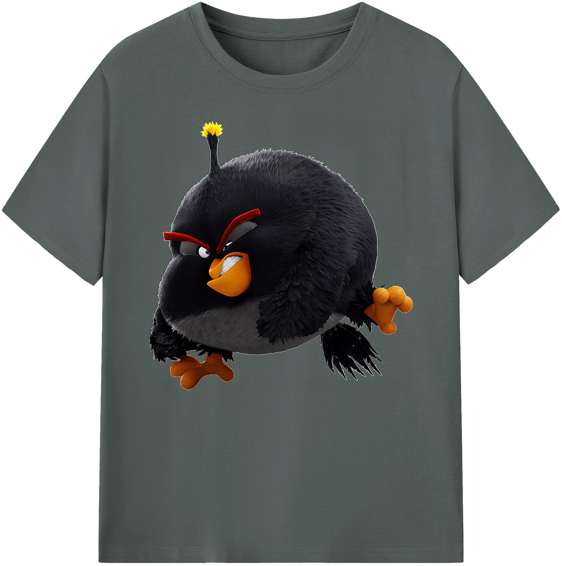 （画像用） Angry Birds アングリーバード 綿100％ メンズ半袖Tシャツ｜肌触りやわらか＆通気性